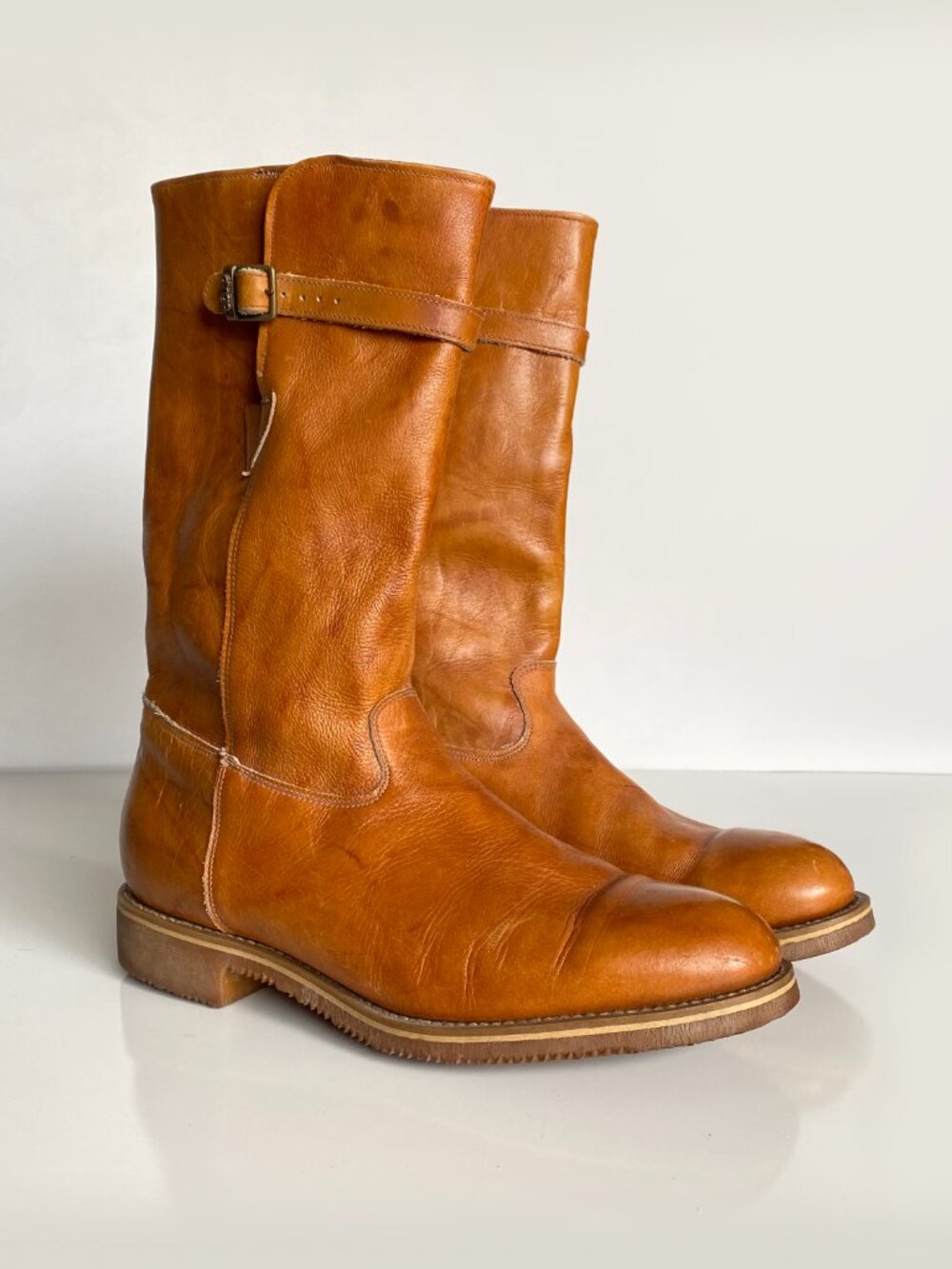 Vintage Dingo Brown Cognac Leather Insulted Boots Men's Size 10 - Picture 12 of 14
